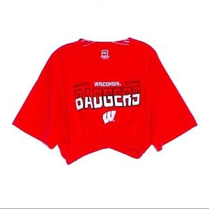 sporty 90s crop top with elastic waist